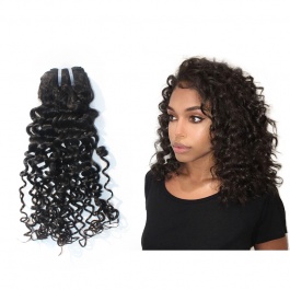 Elesis Virgin Hair Top Grade Single bundle Virgin Curly Hair Wave  Sexy Italy  Curly Human Hair Natural Black