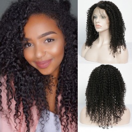 Curly Full Lace Wigs Human Hair Jerry Curly Wig Remy Hair Wigs Brazilian Human Hair Wigs Deep Curly 130% Density for Bla