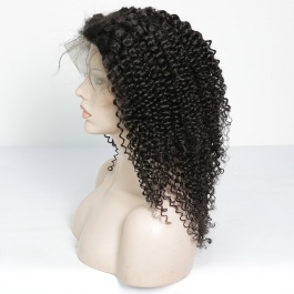Curly Full Lace Wigs Human Hair Jerry Curly Wig Remy Hair Wigs Brazilian Human Hair Wigs Deep Curly 130% Density for Bla