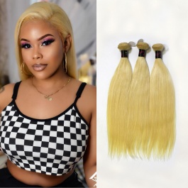 Honey blonde straight 613color Raw hair 3 bundles-RST6133