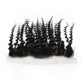  13x4 Deep Wave frontal Swiss Lace/Transparent Lace/ HD Lace/ Silk base Frontal Pre Plucked with Baby Hair 