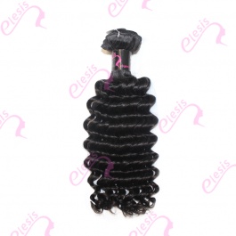 Virgin grade Elesis Virgin Hair Product Virgin grade 1 piece Deep Wave Human Virgin Hair Extensions-RDW1