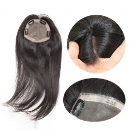 5x5 womens toupee hair pieces replacement monofilament net base with pu perimeter