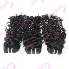 Elesis Virgin Hair Human Hair 3 Bundles Full Weave Italian Curly Unprocessed Natural Color Top raw hair-RIC03