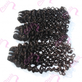 Elesis Virgin Hair Human Hair 3 Bundles Full Weave Italian Curly Unprocessed Natural Color Top raw hair-RIC03