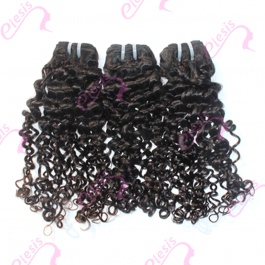 Elesis Virgin Hair Human Hair 3 Bundles Full Weave Italian Curly Unprocessed Natural Color Top raw hair-RIC03