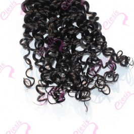 Elesis Virgin Hair Top Grade Single bundle Virgin Curly Hair Wave  Sexy Italy  Curly Human Hair Natural Black