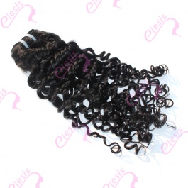 Elesis Virgin Hair Top Grade Single bundle Virgin Curly Hair Wave  Sexy Italy  Curly Human Hair Natural Black