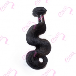 Virgin grade Elesis Virgin Hair Product 1 piece Body Wave Human Virgin Hair Extensions