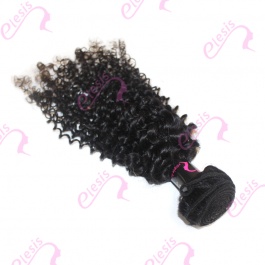Virgin grade Elesis Virgin Hair Product Virgin grade 1 piece Jerry Curly Human Virgin Hair Extensions