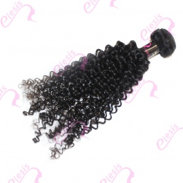 Virgin grade Elesis Virgin Hair Product Virgin grade 1 piece Jerry Curly Human Virgin Hair Extensions
