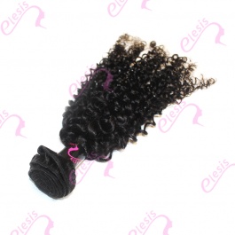 Virgin grade Elesis Virgin Hair Product Virgin grade 1 piece Jerry Curly Human Virgin Hair Extensions