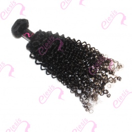 Virgin grade Elesis Virgin Hair Product Virgin grade 1 piece Jerry Curly Human Virgin Hair Extensions