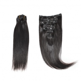 Elesis virgin hair Top1 Raw hair 8pcs set 140grams  clip in hairextensions-Clip5