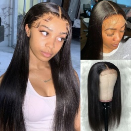 Elesis Virgin Hair affordable virgin hair Customize 5x5 HD Lace Closure Wig Brazilian Virgin Human Hair Wig-HD02