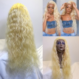 Elesis Virgin hair Top raw grade customize wig 613 blonde 4x4 lace closure wig-BL4x4