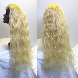 Elesis Virgin hair Top raw grade customize wig 613 blonde 4x4 lace closure wig-BL4x4