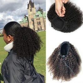 Elesis Virgin Hair High puff ponytail drawstring Virgin Hair ponytail clip in Extensions Hair-PT6