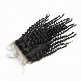 100% Top Grade Unprocessed Human hair 5X5 Closure Kinky Curly Swiss Lace/Transparent Lace/HD Lace Free Part 