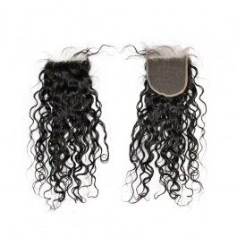  Elesis Hair Swiss Lace/Transparent LACE/HD lace preplucked closure 5x5 free part Natural wave  closure