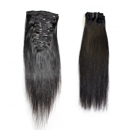 Elesis virgin hair 8 pattern hair style 10pcs set 160grams Virgin Remy Hair clip in 100% human hair-clip6