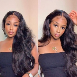 Elesis Virgin Hair lace frontal wig loose body wave preplucked natural hairline baby hair