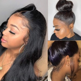 Elesis Virgin Hair lace frontal wig loose body wave preplucked natural hairline baby hair