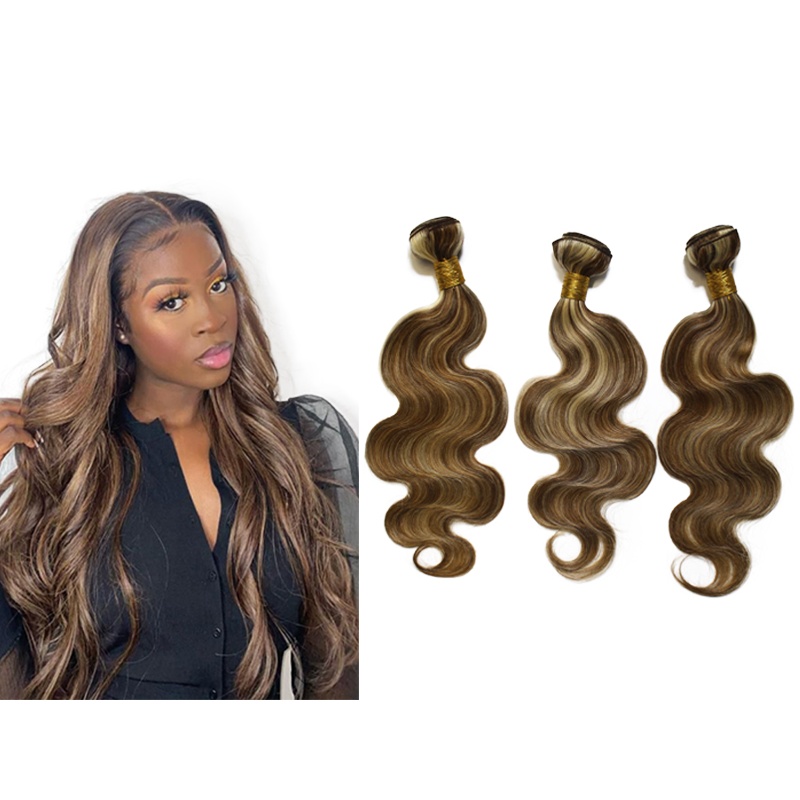 Elesis Highlight P8/613 Body Wave 3 Bundles Remy Brazilian Human Hair  Piano Color Hair-P8613BW