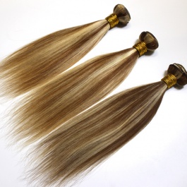 Elesis Virgin Remy Hair  Highlight  P8/613 Color Straight  Brazilian Human Hair 3 Bundles-ST8613