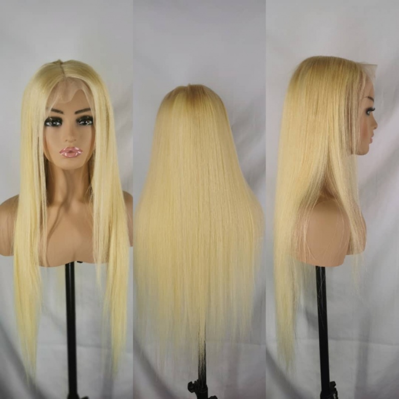Elesis virgin hair Top raw grade hair 613 blonde customize wig 13x4 lace frontal wig-TB13x4