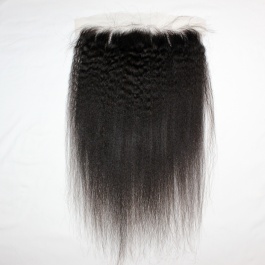 13x6 frontal kinky straight top grade raw hair Swiss lace HD lace raw hair closures