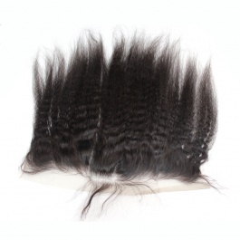 13x6 frontal kinky straight top grade raw hair Swiss lace HD lace raw hair closures