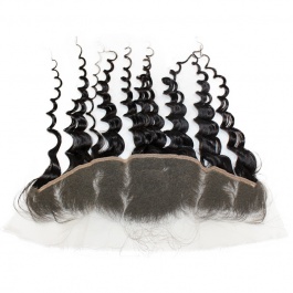 100% Hand Tied Ear to Ear 13x4 Loose Wave Swiss Lace/Transparent Lace/HD lace Frontal Closure Brazilian hair
