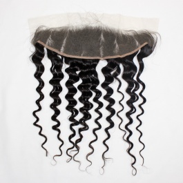 100% Hand Tied Ear to Ear 13x4 Loose Wave Swiss Lace/Transparent Lace/HD lace Frontal Closure Brazilian hair