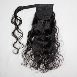 Elesis fashion Body wave ponytail Extension Natural Long Ponytails Wrap Around Clip in Hair piece Human Hair Virgin Remy