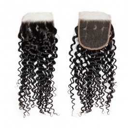Top Grade No chemical processed Raw hair 5X5 Closure Jerry Curly Swiss Lace/HD Lace Free Part 