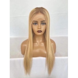 Elesis Hair 180% Density Blonde Highlight Piano Color #27/613 Lace Part Wig Straight Human Hair 