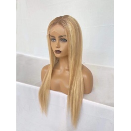 Elesis Hair 180% Density Blonde Highlight Piano Color #27/613 Lace Part Wig Straight Human Hair 