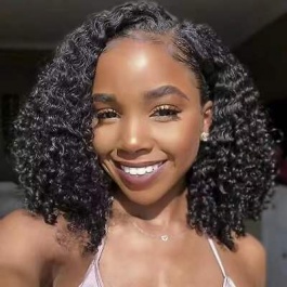 Elesis Hair Brazilian Virgin Human Hair Wigs 150% Density Deep Curly Full Lace Human Hair Wigs For Black Women