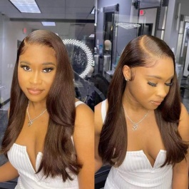 Elesis Virgin Hair 7pcs Set 120grams virgin remy clip in hair extensions brown color #4