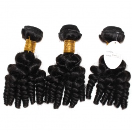 Elesis hair extensions African American fumi hair remy hair 3pcs/lot