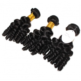 Elesis hair extensions African American fumi hair remy hair 3pcs/lot