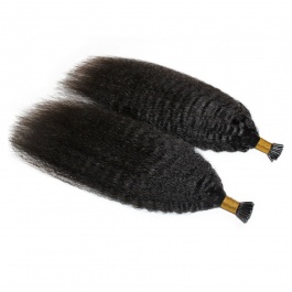 Elesis Virgin Hair Kinky Straight I-tips hair extensions Virgin Remy Hair 100grams-Tip08