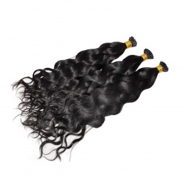 Elesis Virgin Hair Natural Wave I-tips hair extensions Virgin Remy Hair100gram