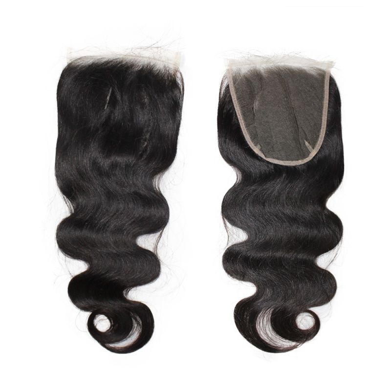 Top grade raw hair 6x6 free part Lace Body wave closure