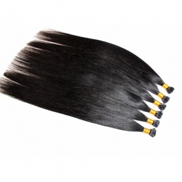 Elesis Virgin Hair Natural Straight I-tips hair single drawn extensions Virgin Remy Hair 100grams-Tip01