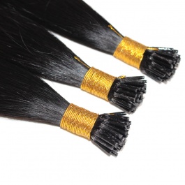 Elesis Virgin Hair Natural Straight I-tips hair single drawn extensions Virgin Remy Hair 100grams-Tip01