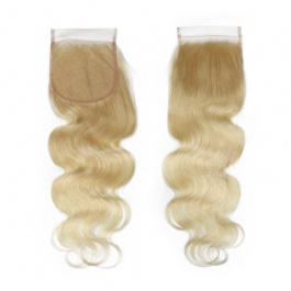 Elesis Virgin Brazilian Hair Honey Blonde 613 Body Wave Raw Hair 5x5 Lace Body Wave Closure
