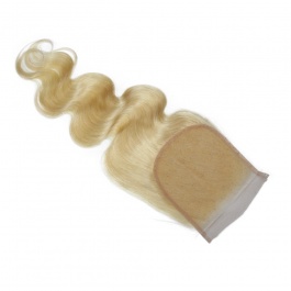 Elesis Virgin Brazilian Hair Honey Blonde 613 Body Wave Raw Hair 5x5 Lace Body Wave Closure