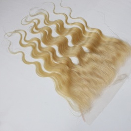 Elesis Virgin hair  Frontal Blonde hair #613 13x6 Body wave closure Virgin Remy Humanhair